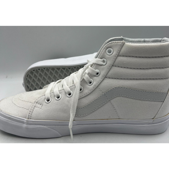 Vans Sk8-Hi Lite Sample White Canvas High Top Shoes Mens 9 Womens 10.5 RARE main image 11